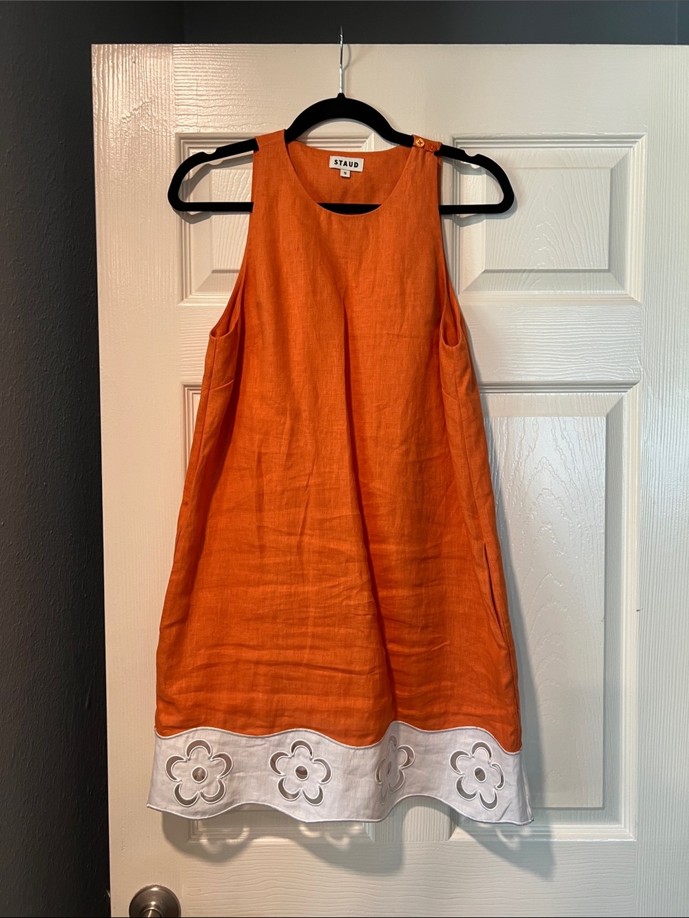 STAUD Mika Linen Dress